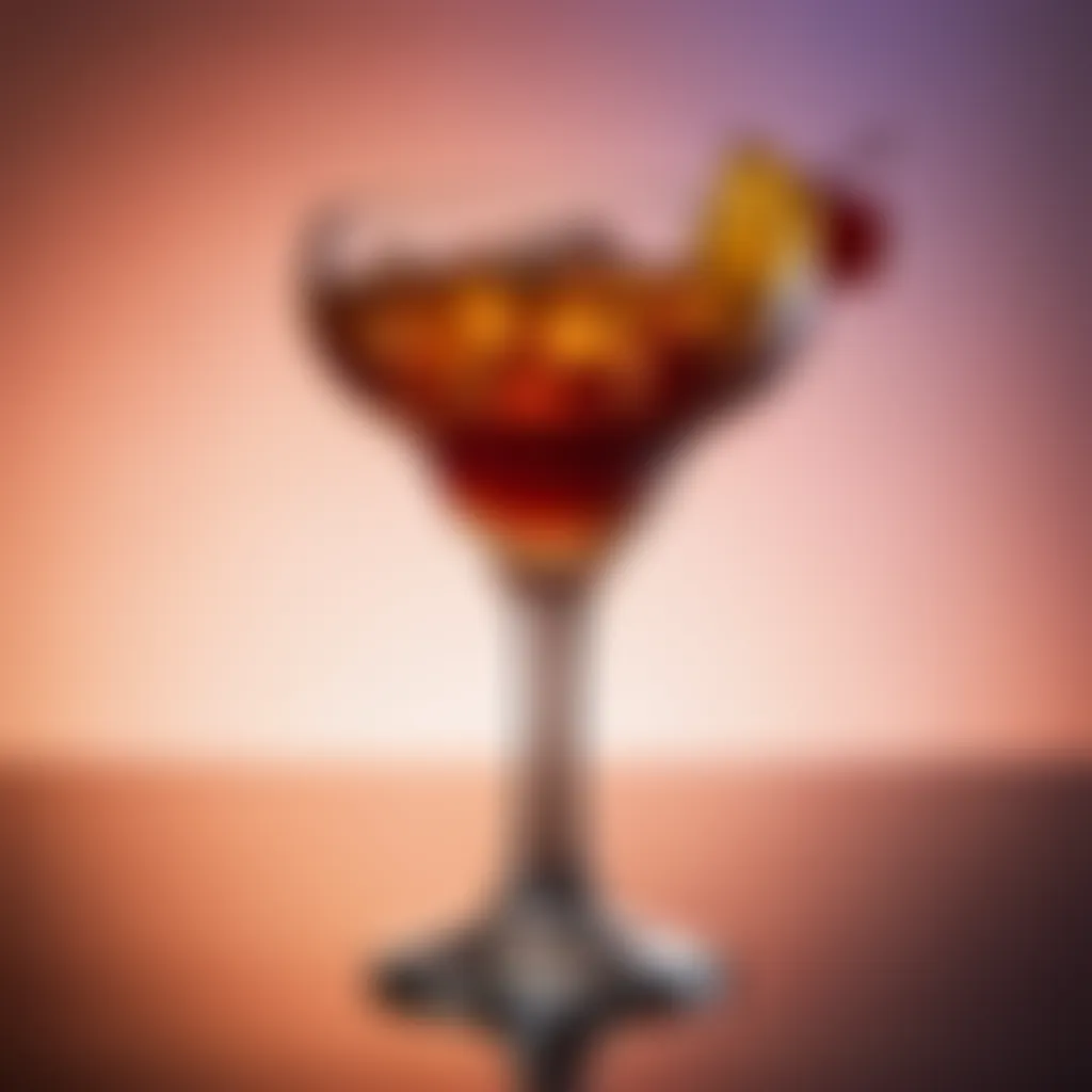 Cynar cocktail glass