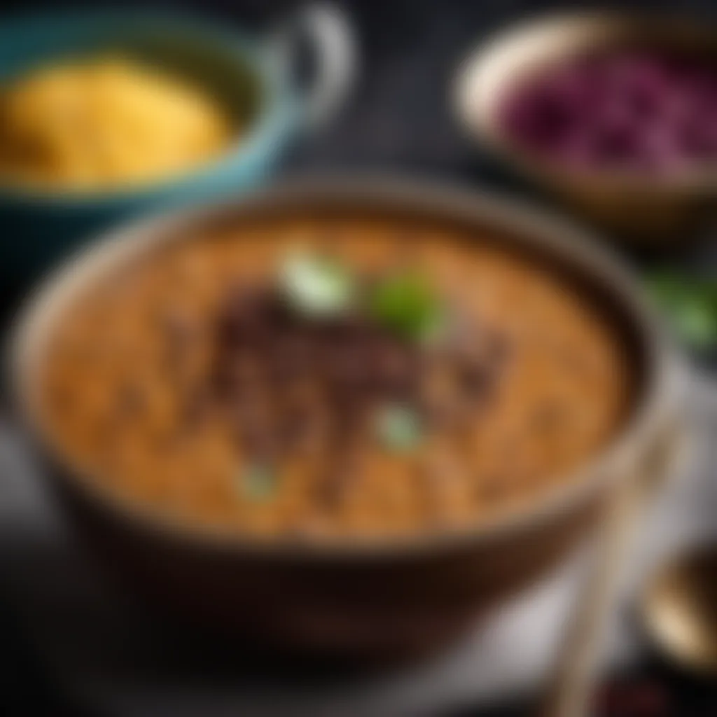 Bowl of cooked Dal Makhani