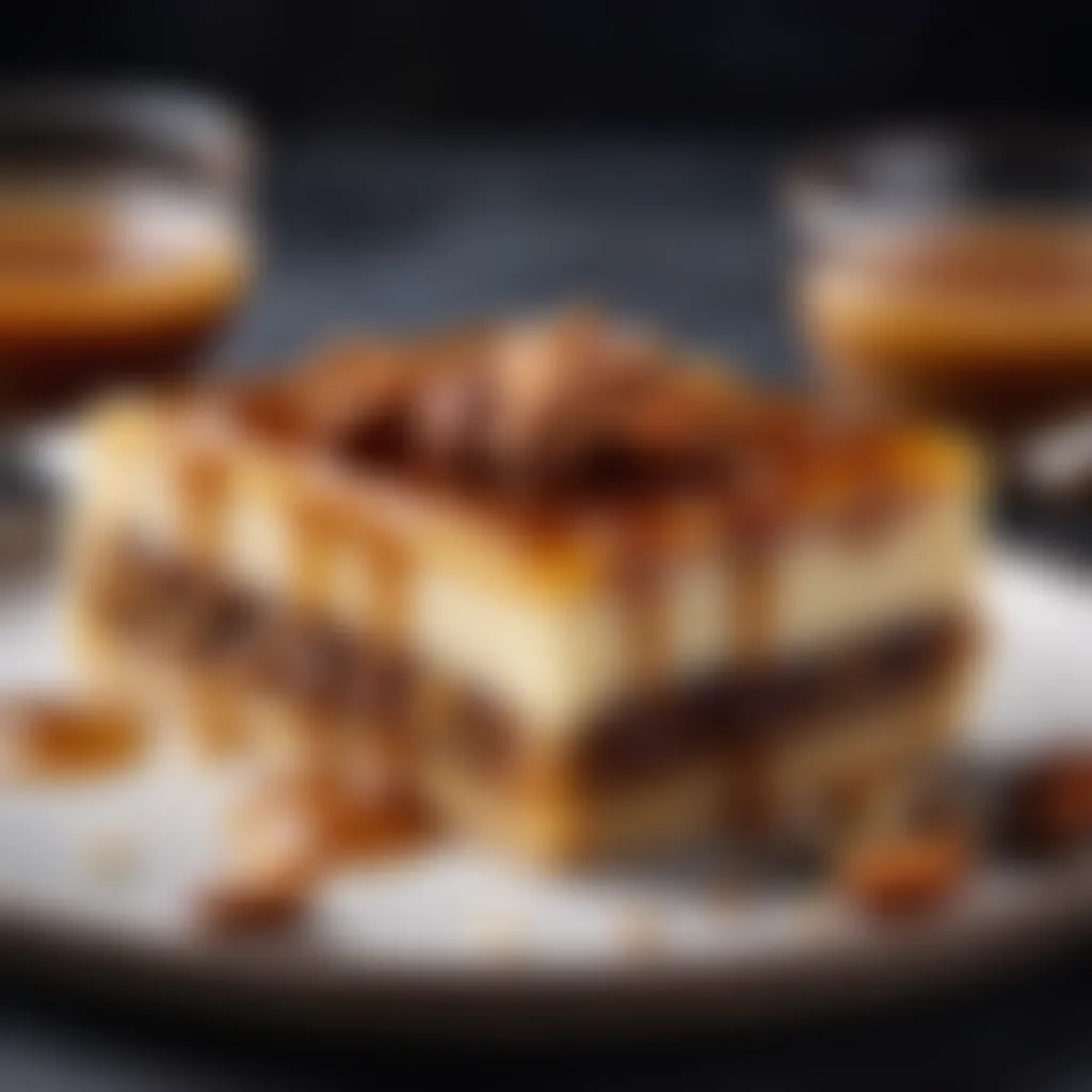 Date Slice with Nuts and Caramel Sauce Date Slice with Nuts and Caramel Sauce