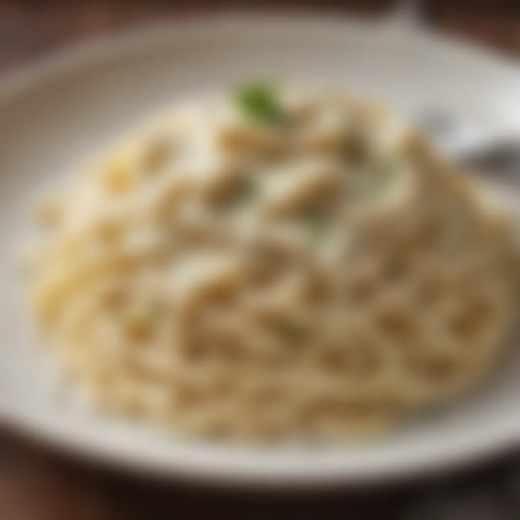 Creamy Alfredo Sauce with Freshly Grated Parmesan