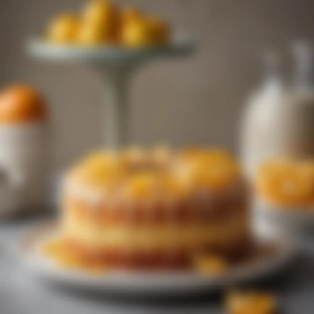 Decadent lemon drizzle cake with candied citrus slices