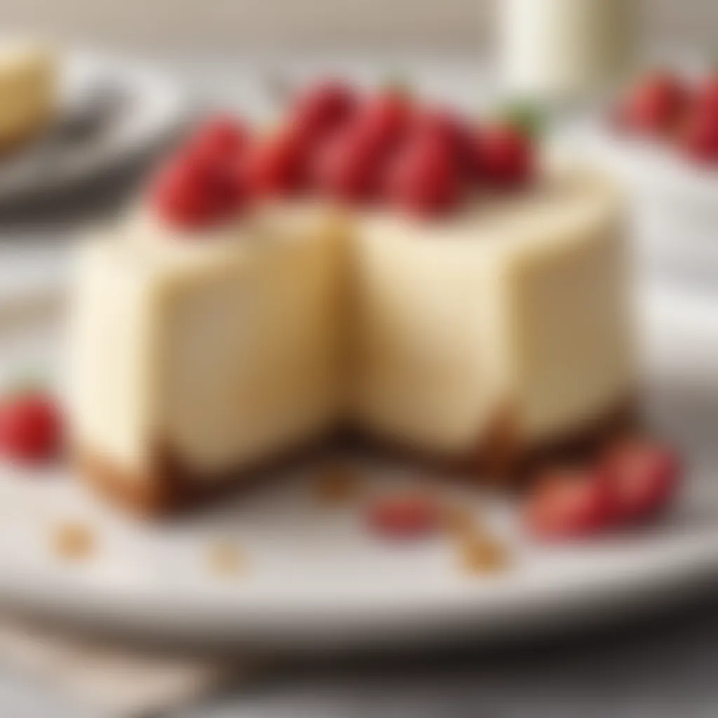 Decadent Cheesecake Sliced with Rich Creamy Layers Revealed