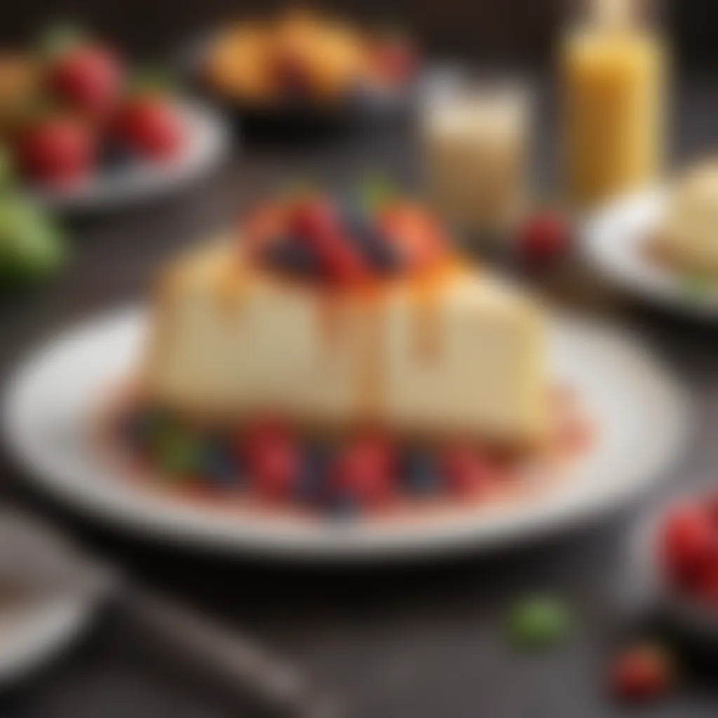 Decadent Cheesecake Torte Garnishing Presentation