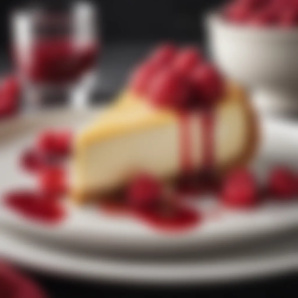 Decadent Cheesecake Torte with Raspberry Coulis