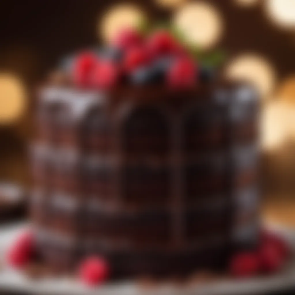 Decadent Chocolate Cake Layers Stacked