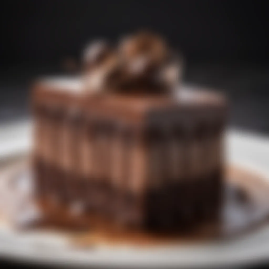 Elegant Chocolate Delight Decadent chocolate dessert with a twist of elegance