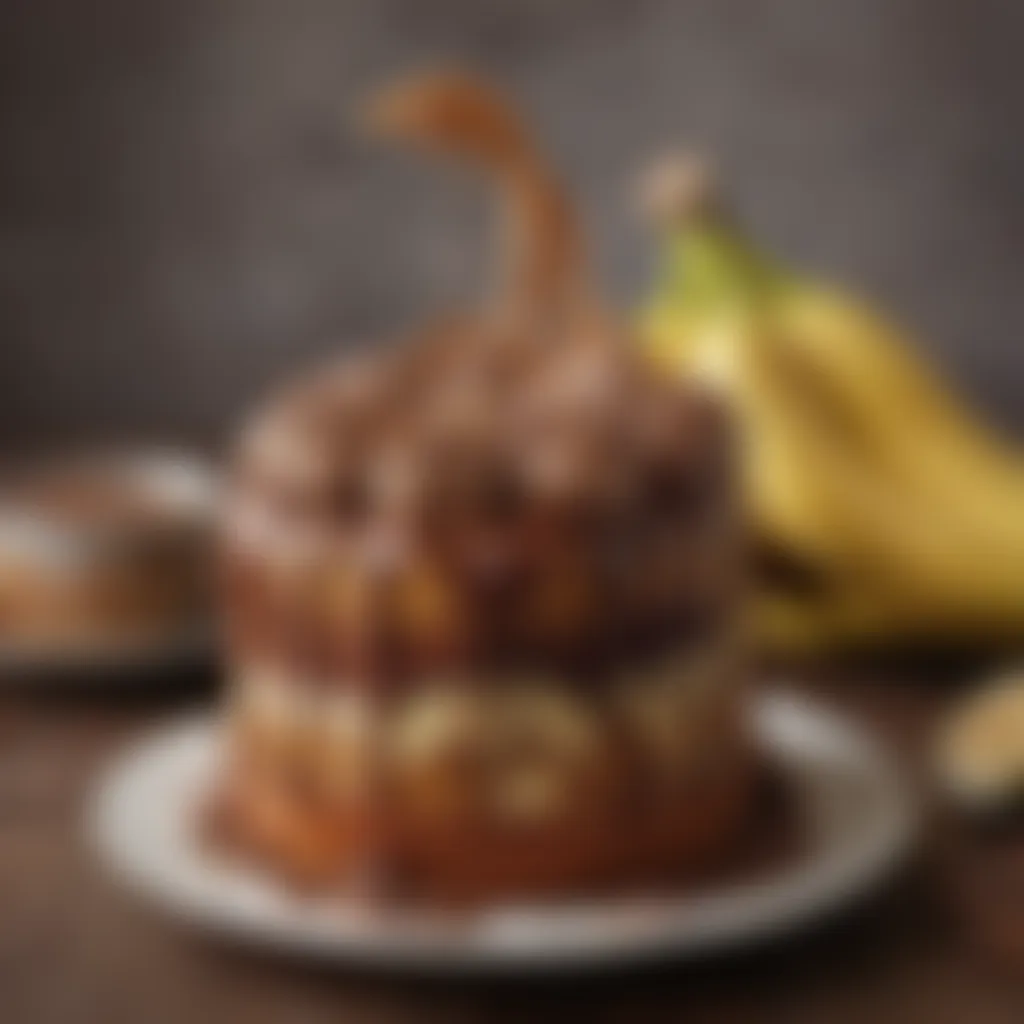 Banana and chocolate swirl cake