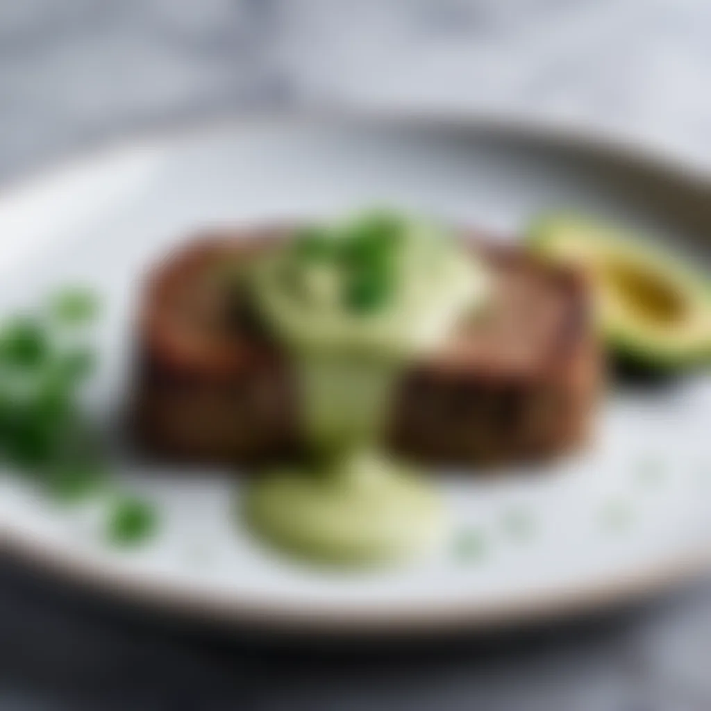 Creamy Avocado Sauce for Keto Meatloaf