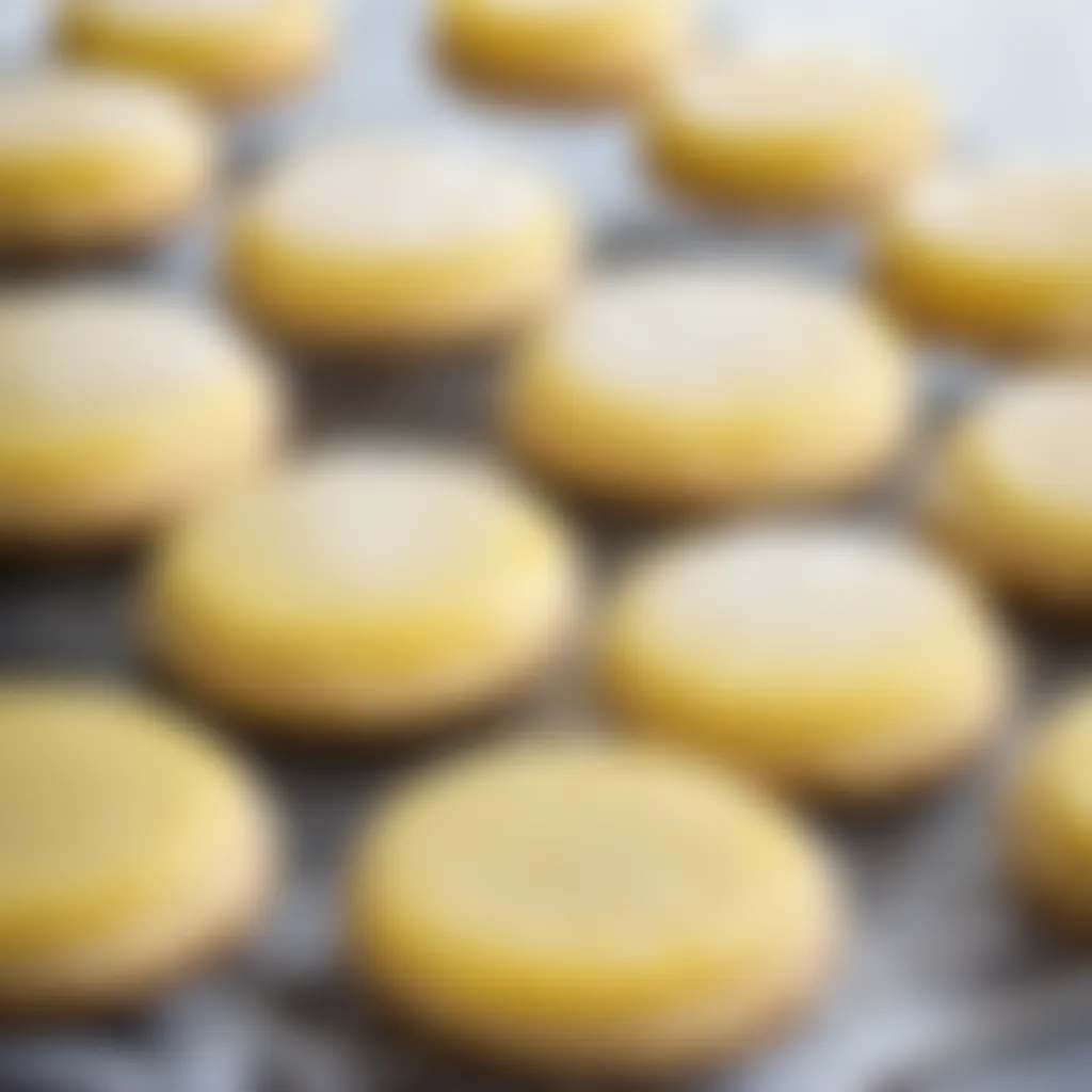 Lemon bar cookies cooling on a wire rack with a hint of lemon glaze