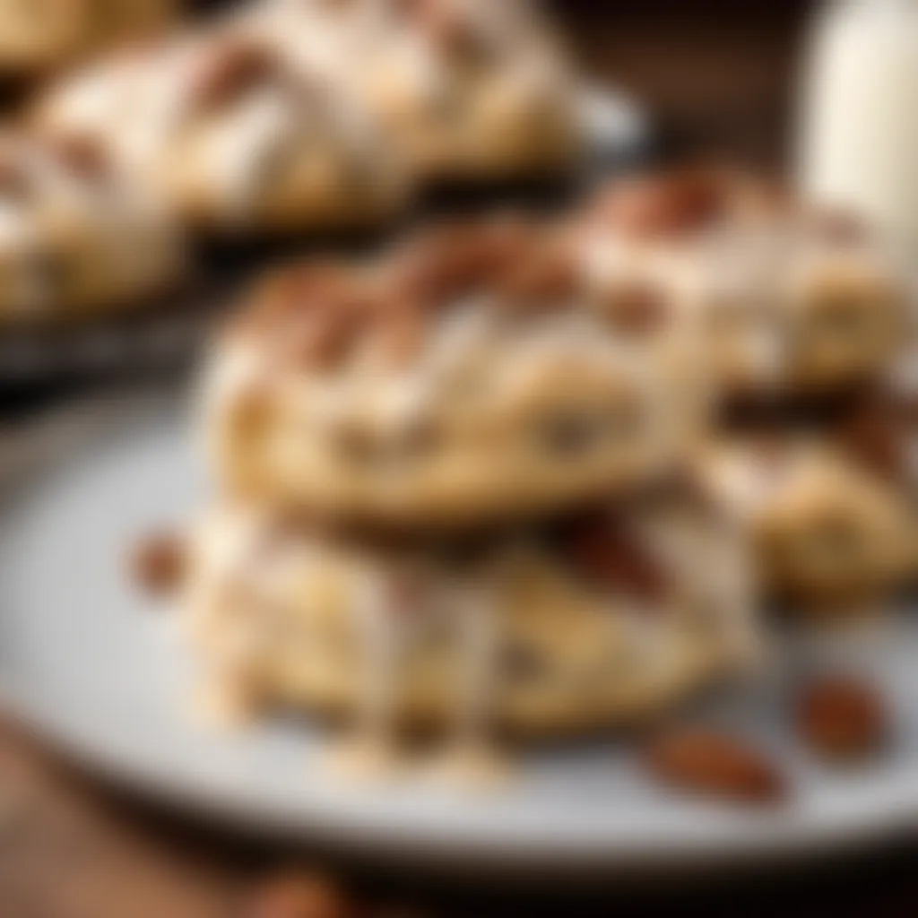 Buttermilk Scones with Maple Drizzle and Pecan Topping