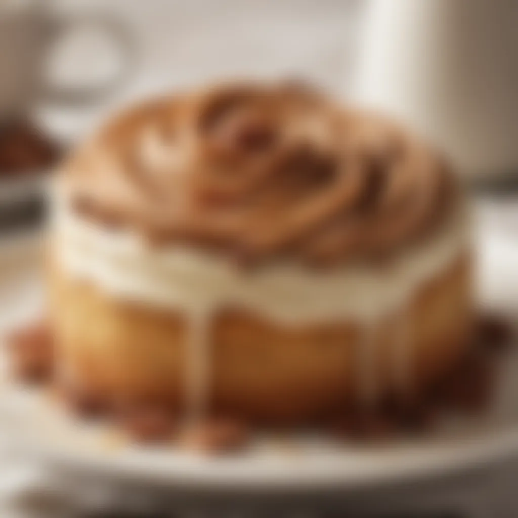 Delicate swirls of cinnamon and pecans on top of sour cream coffee cake