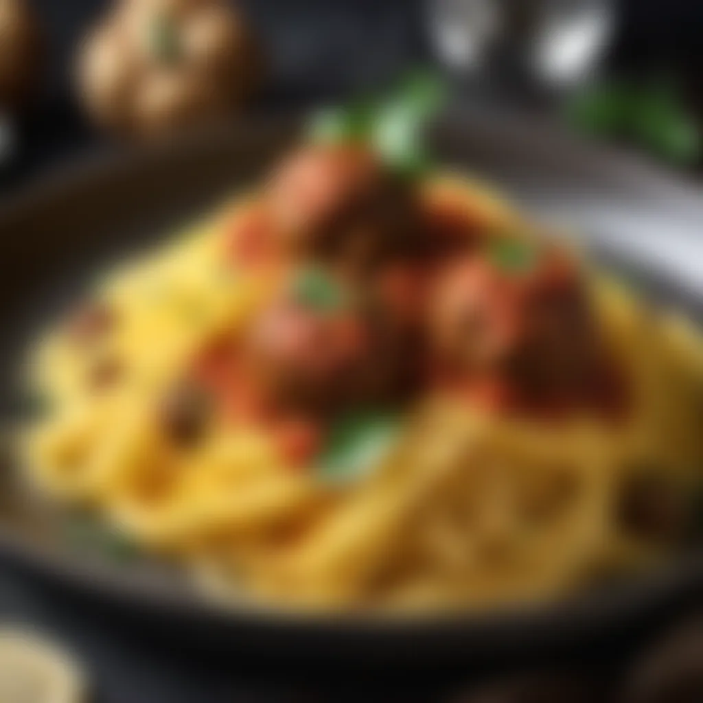 Decadent Spaghetti Squash with Meatballs - Gastronomic Symphony