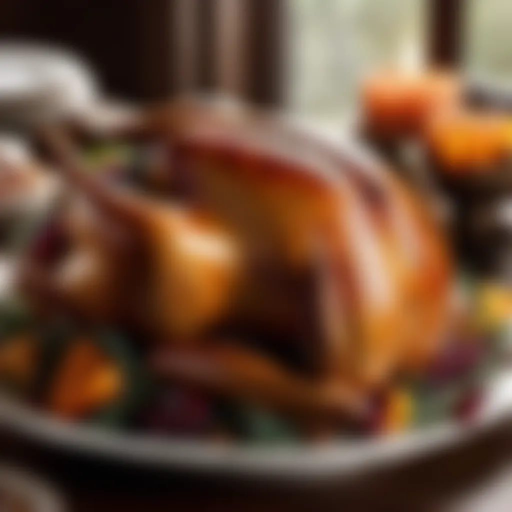 Indulgent Thanksgiving Turkey Feast Decadent Thanksgiving main course featuring succulent roasted turkey