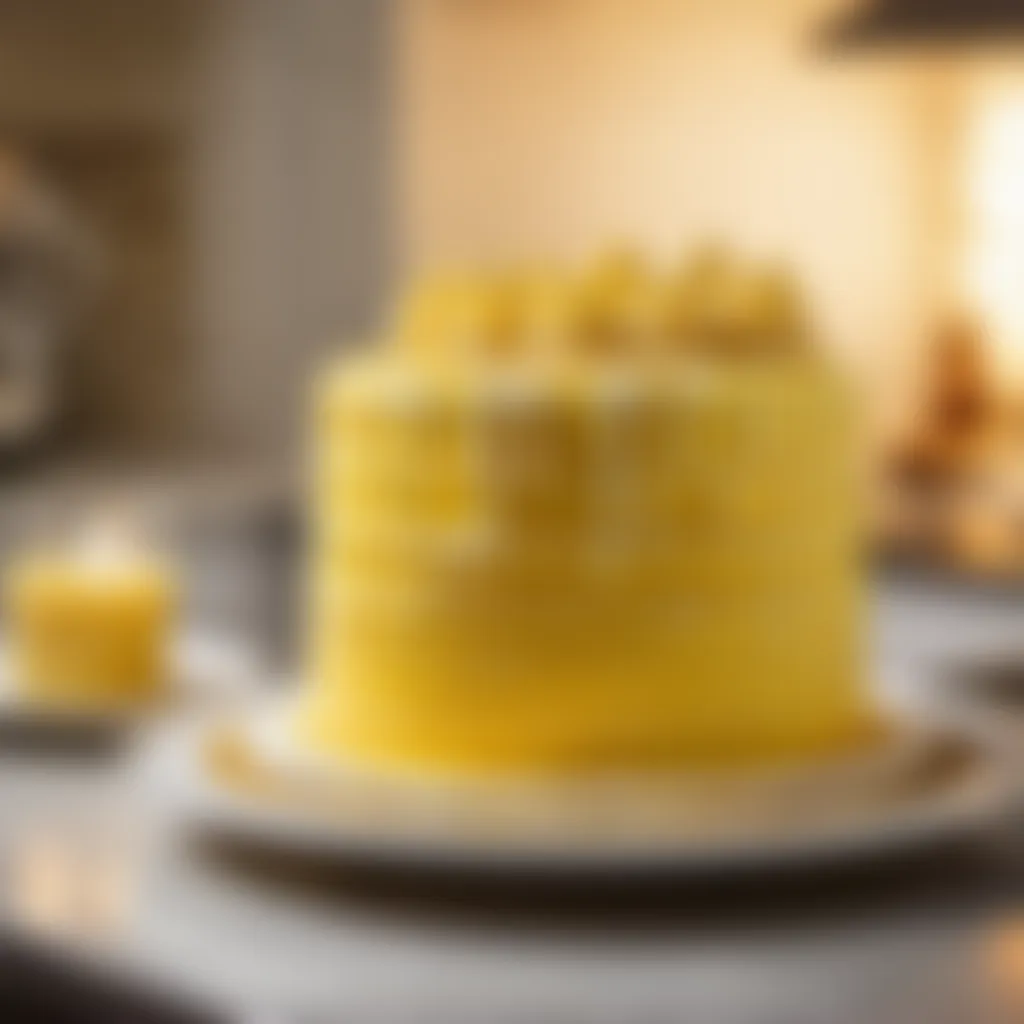 Decorated Yellow Cake