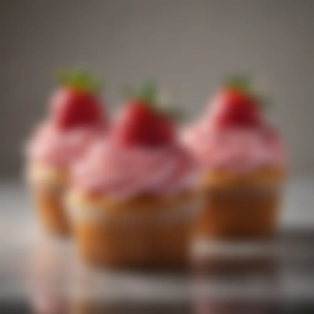 Decorating Strawberry Cupcakes with Frosting