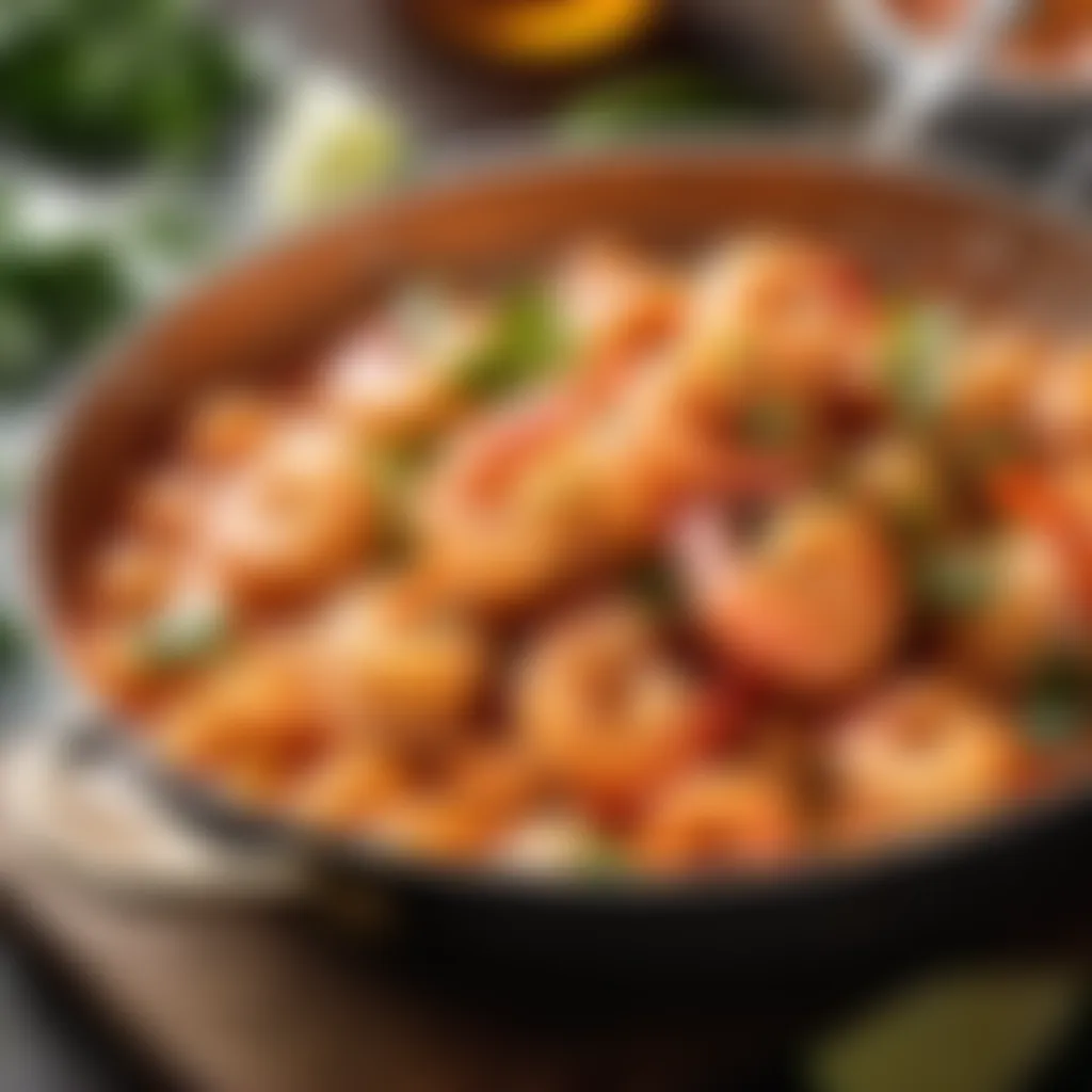 Sizzling Bang Bang Shrimp in Pan