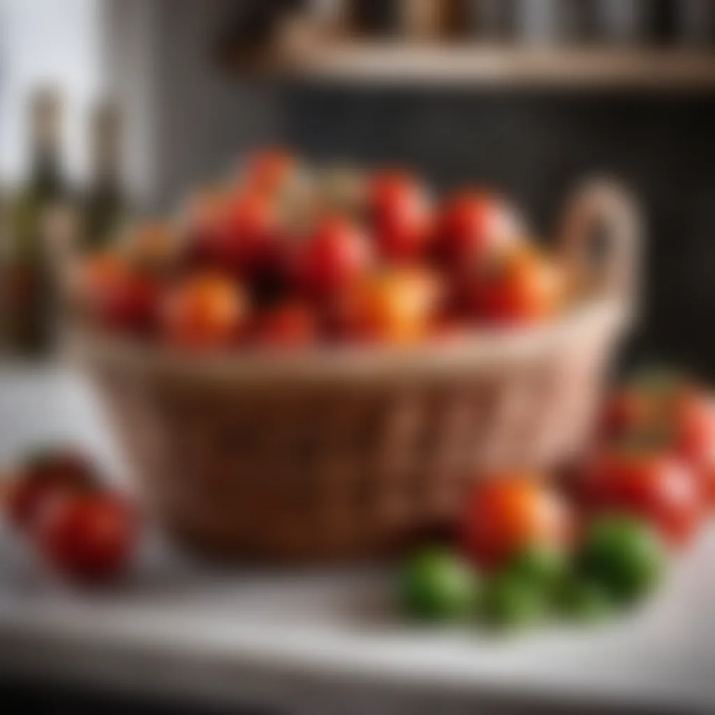 Freshly Harvested Tomatoes in Basket