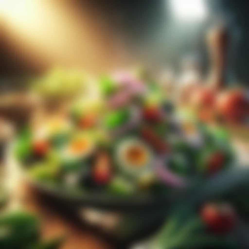 Vibrant Nicoise Salad Presentation Vibrant Nicoise salad presentation