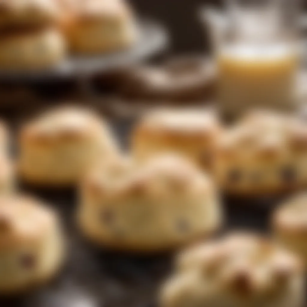 Freshly baked scones cooling on wire rack