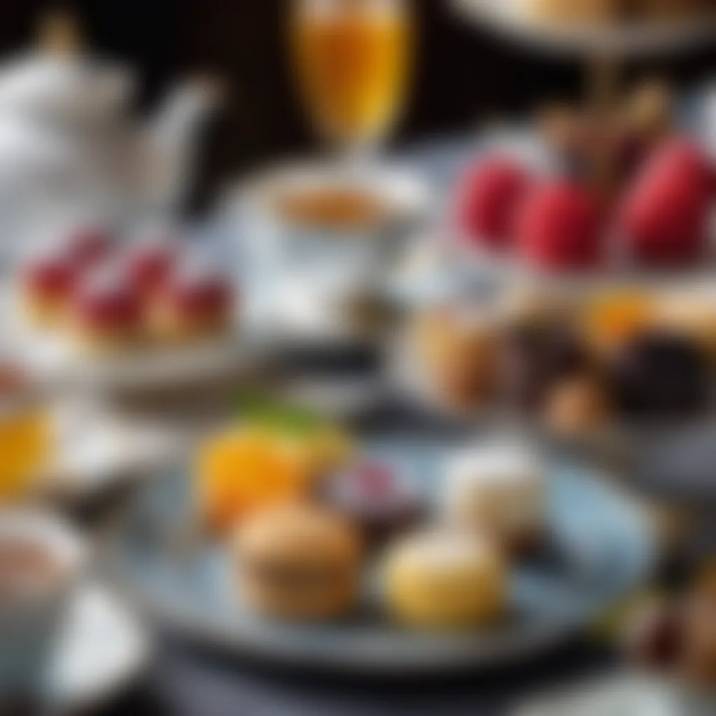 Assortment of delectable treats for afternoon tea