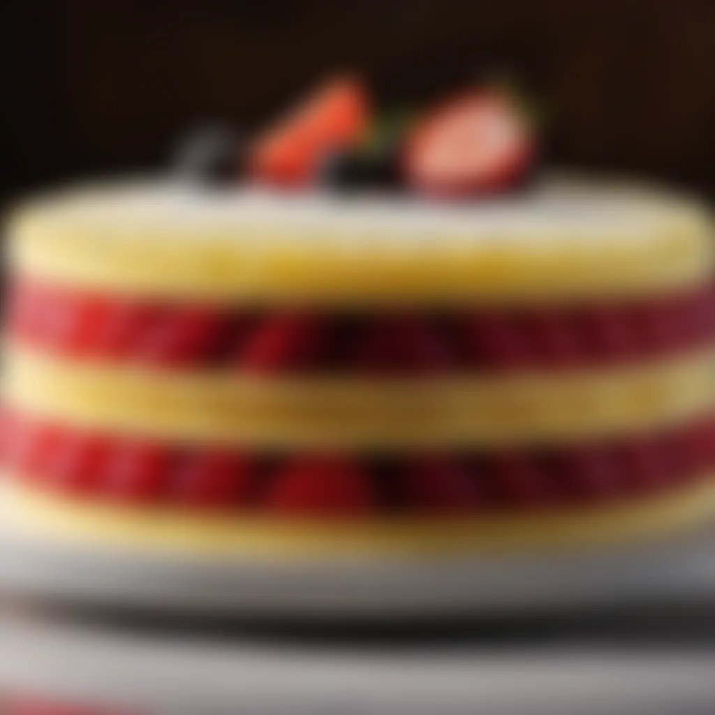 Delicate sponge cake layers