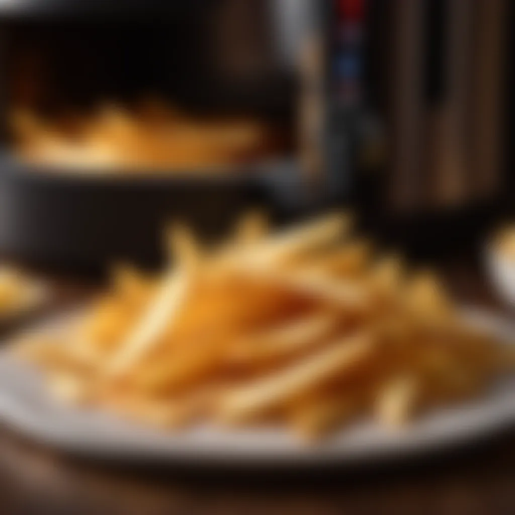 Air Fryer Chips Cooking Process