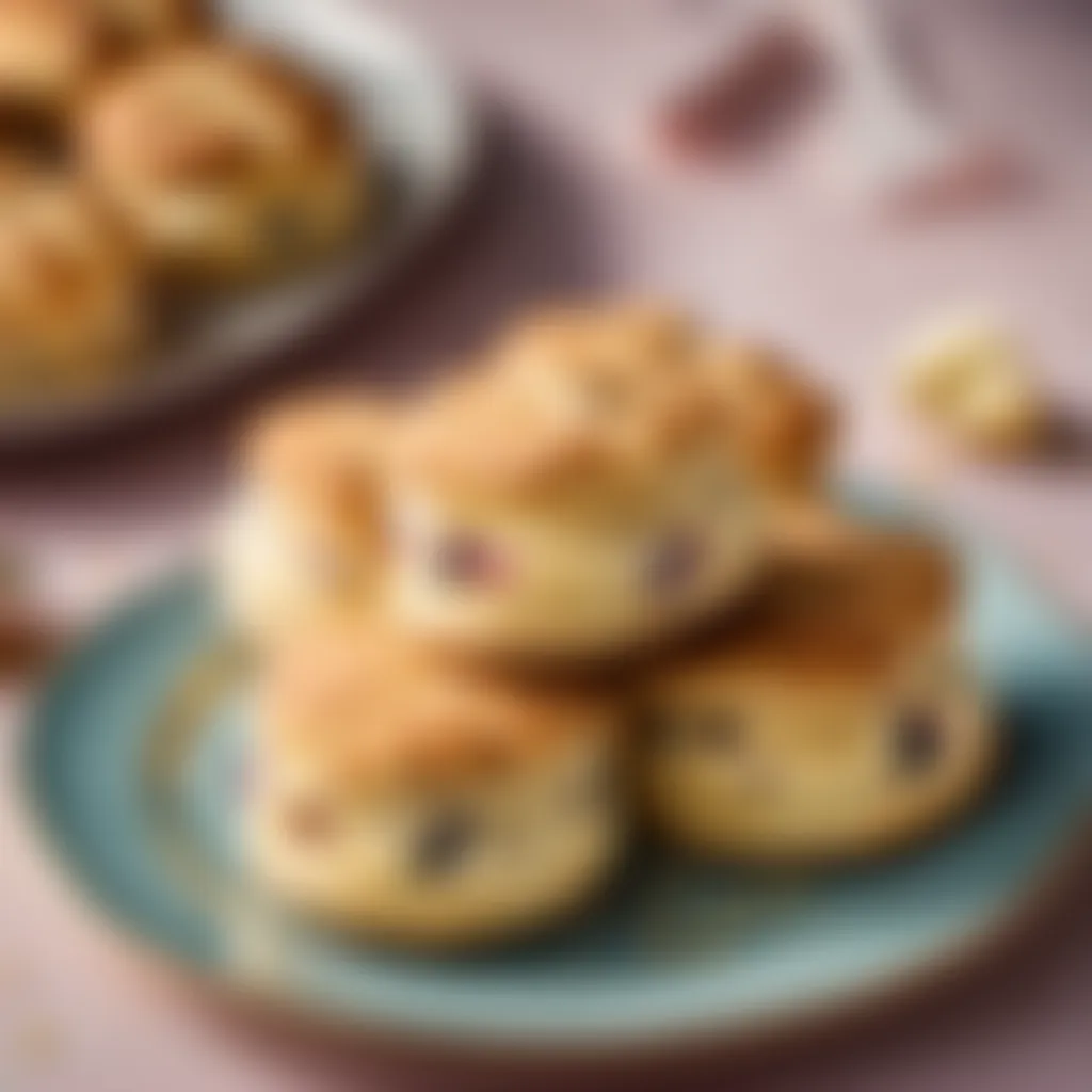 Scones served on a fancy plate