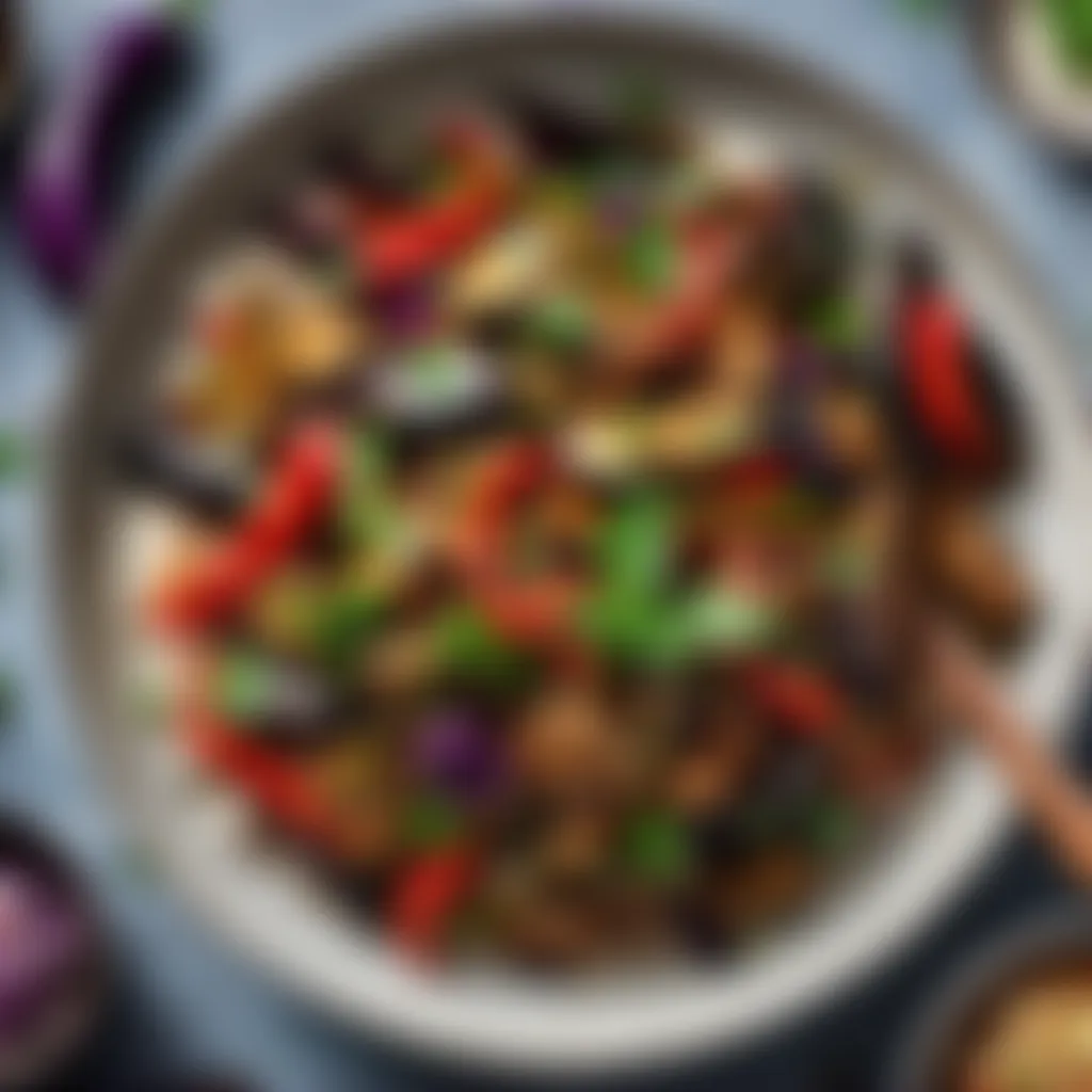 Spicy Aubergine Stir-Fry