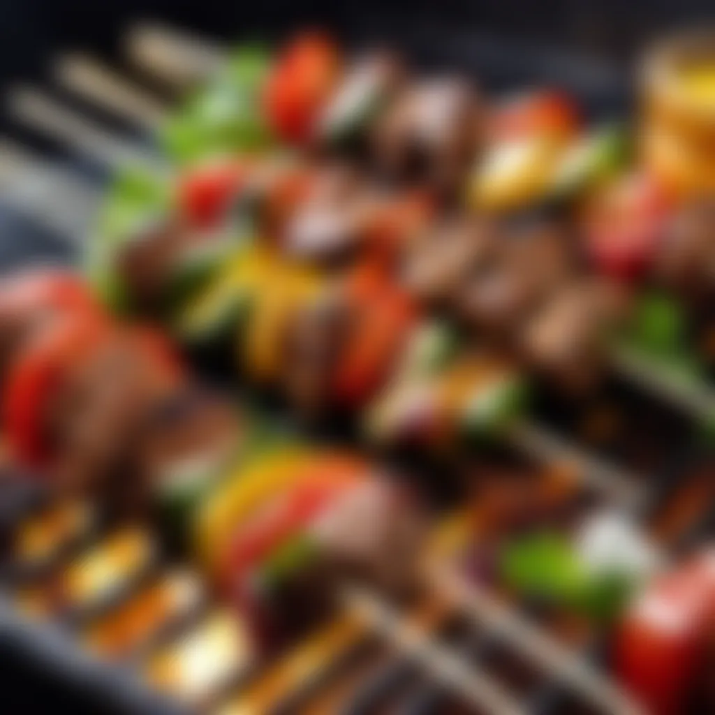 Golden brown and perfectly grilled Lula Kebab skewers