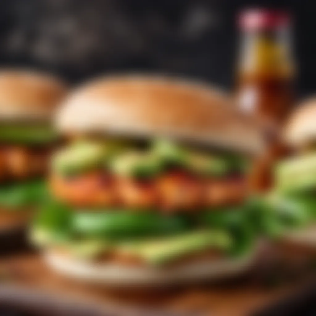 Tasty BBQ Chicken Burger Assembly with Fresh Avocado Slices