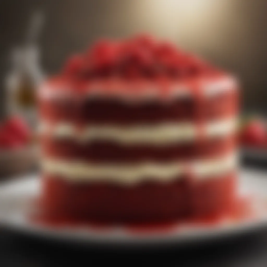 Elegant Red Velvet Cake with Oil