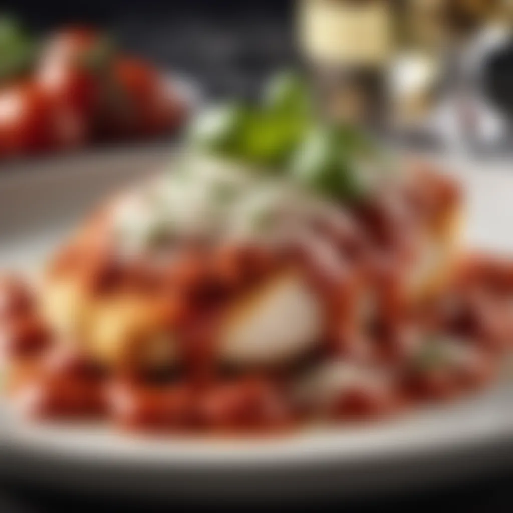Gastronomic Garnishing for Chicken Parmesan Exquisite Chicken Parmesan Garnish