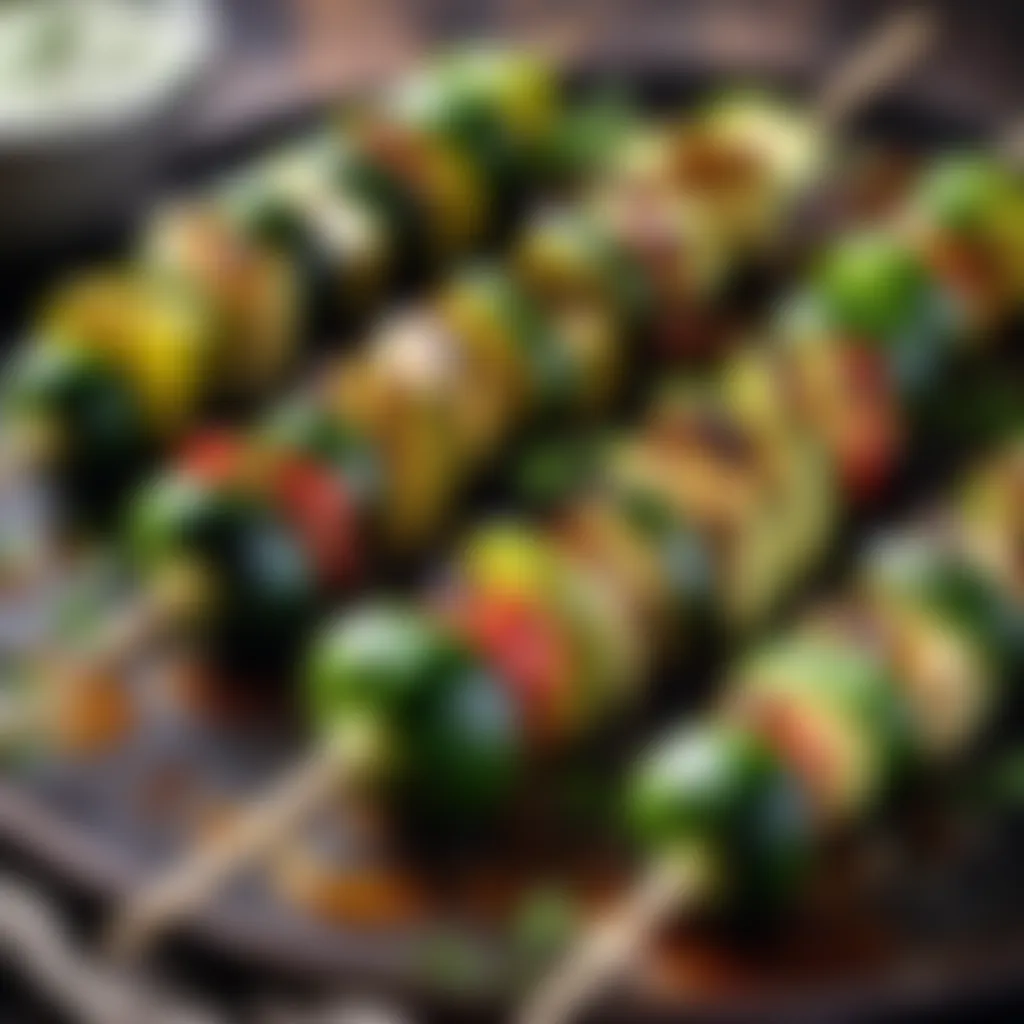 Grilled Courgette Skewers Grilled Courgette Skewers