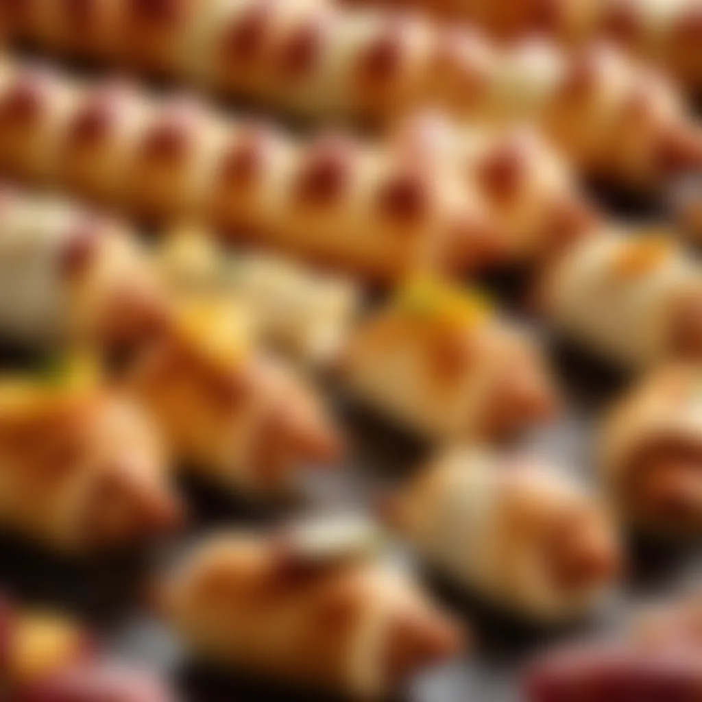 Delightful crackers pigs in a blanket assortment