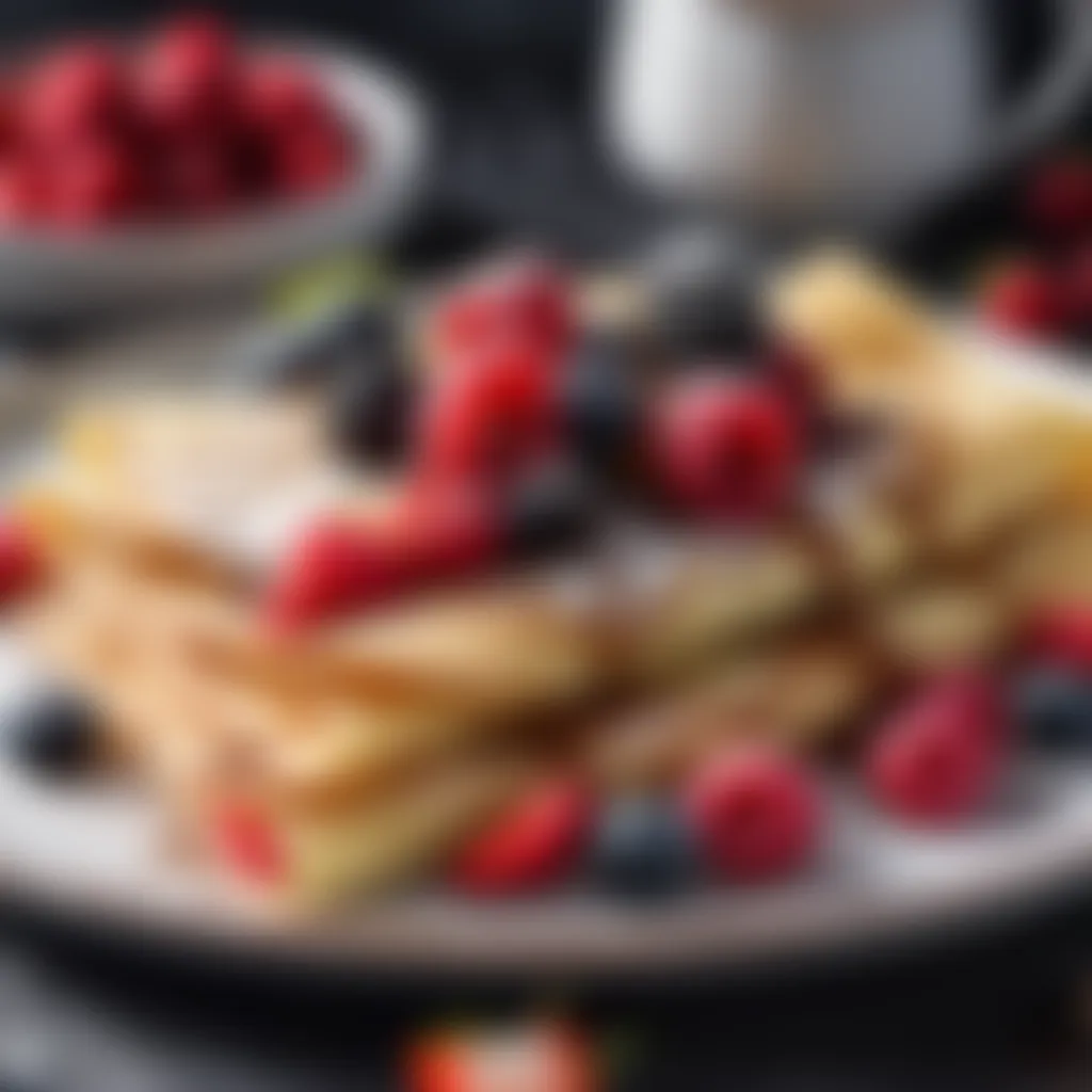 Delicious Crepes with Fresh Berries