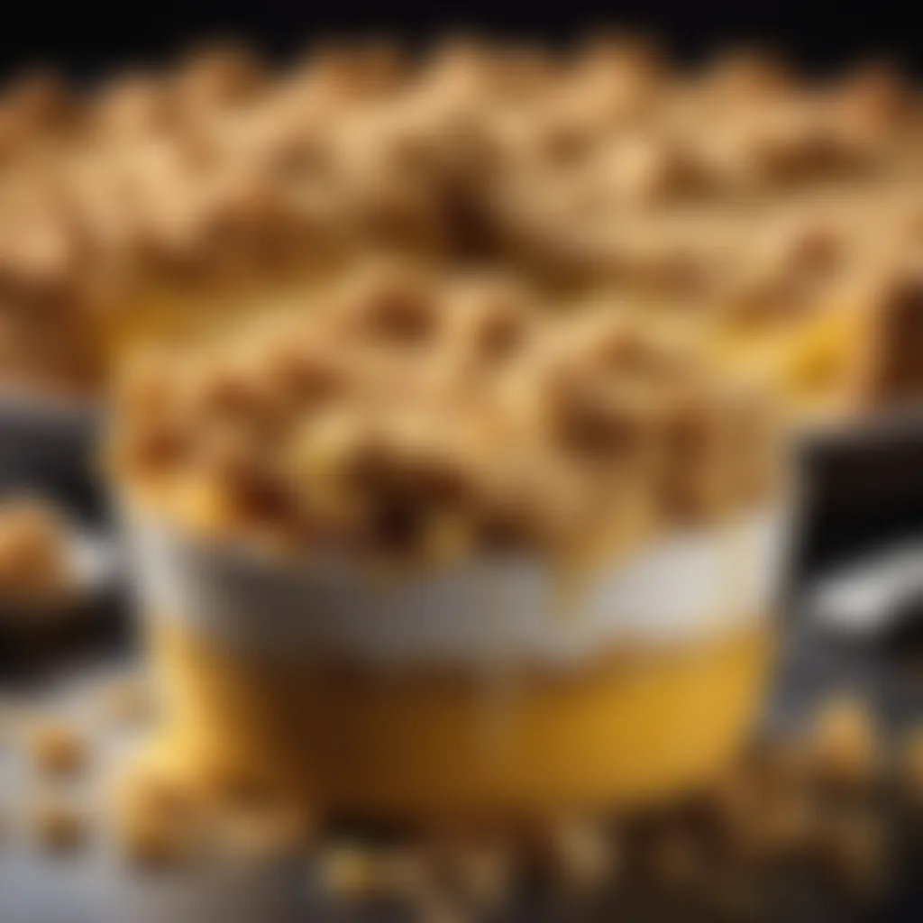 Crumble topping with a golden crust