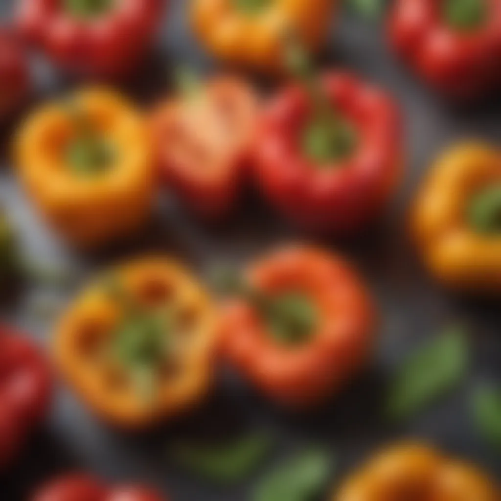 Colorful bell peppers for stuffing