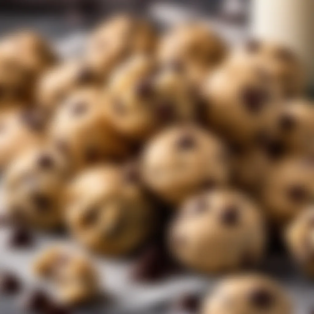 Delicious Edible Cookie Dough Balls with Chocolate Chips