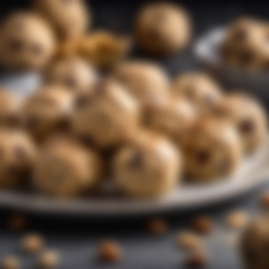 Delicious Edible Cookie Dough Balls with Peanut Butter