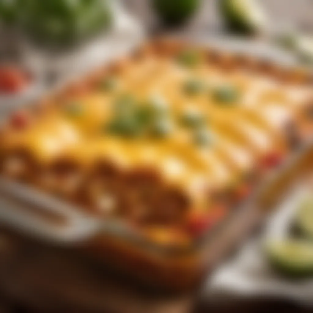 Delicious Enchilada Casserole Served