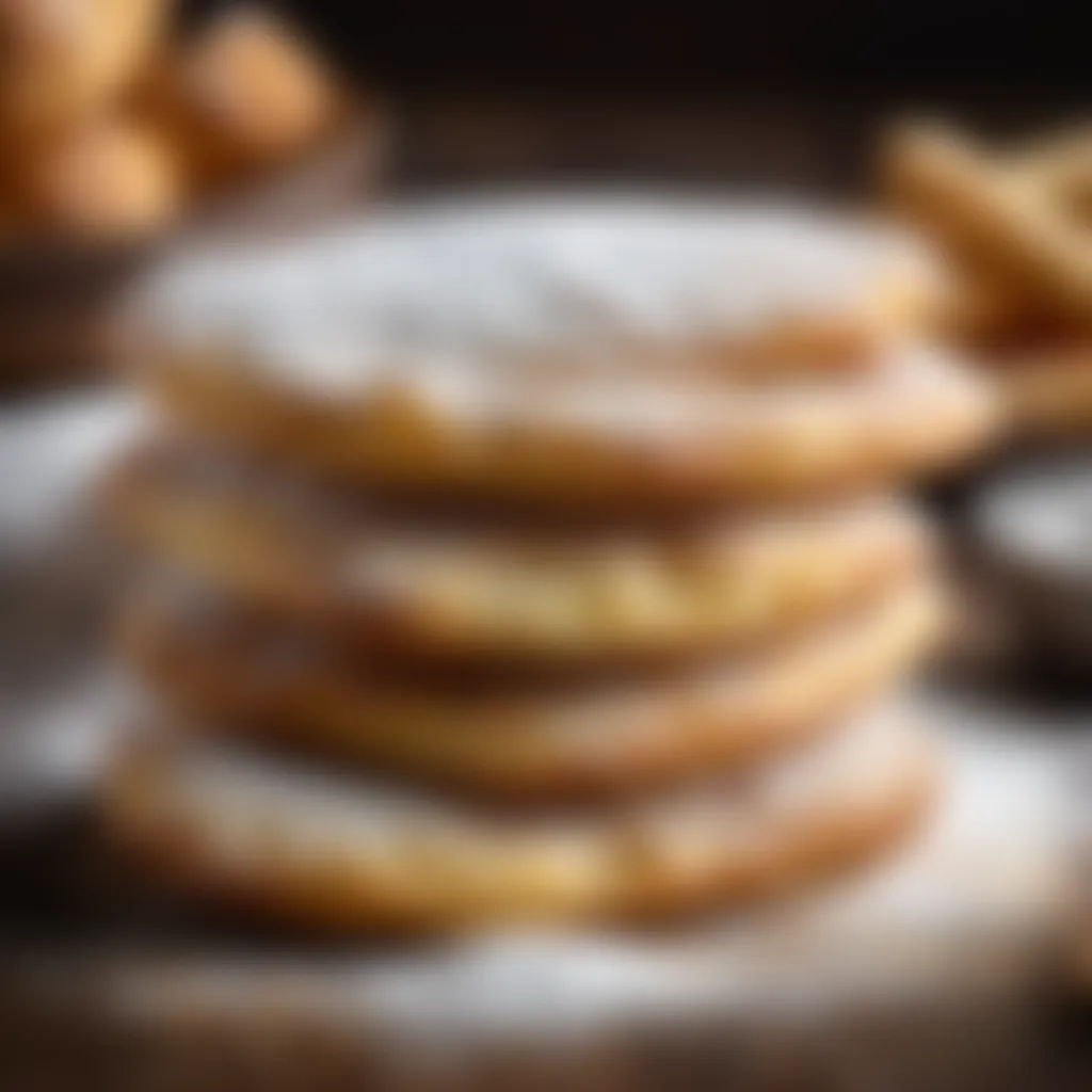 Golden brown fry bread with powdered sugar