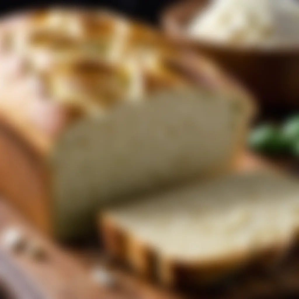 Sliced garlic bread ready for baking