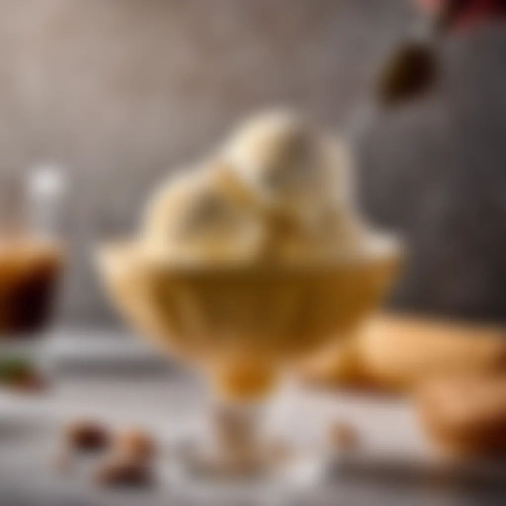 Serving Homemade Ice Cream Serving homemade ice cream in a bowl