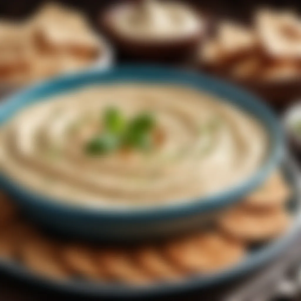 Creamy homemade hummus