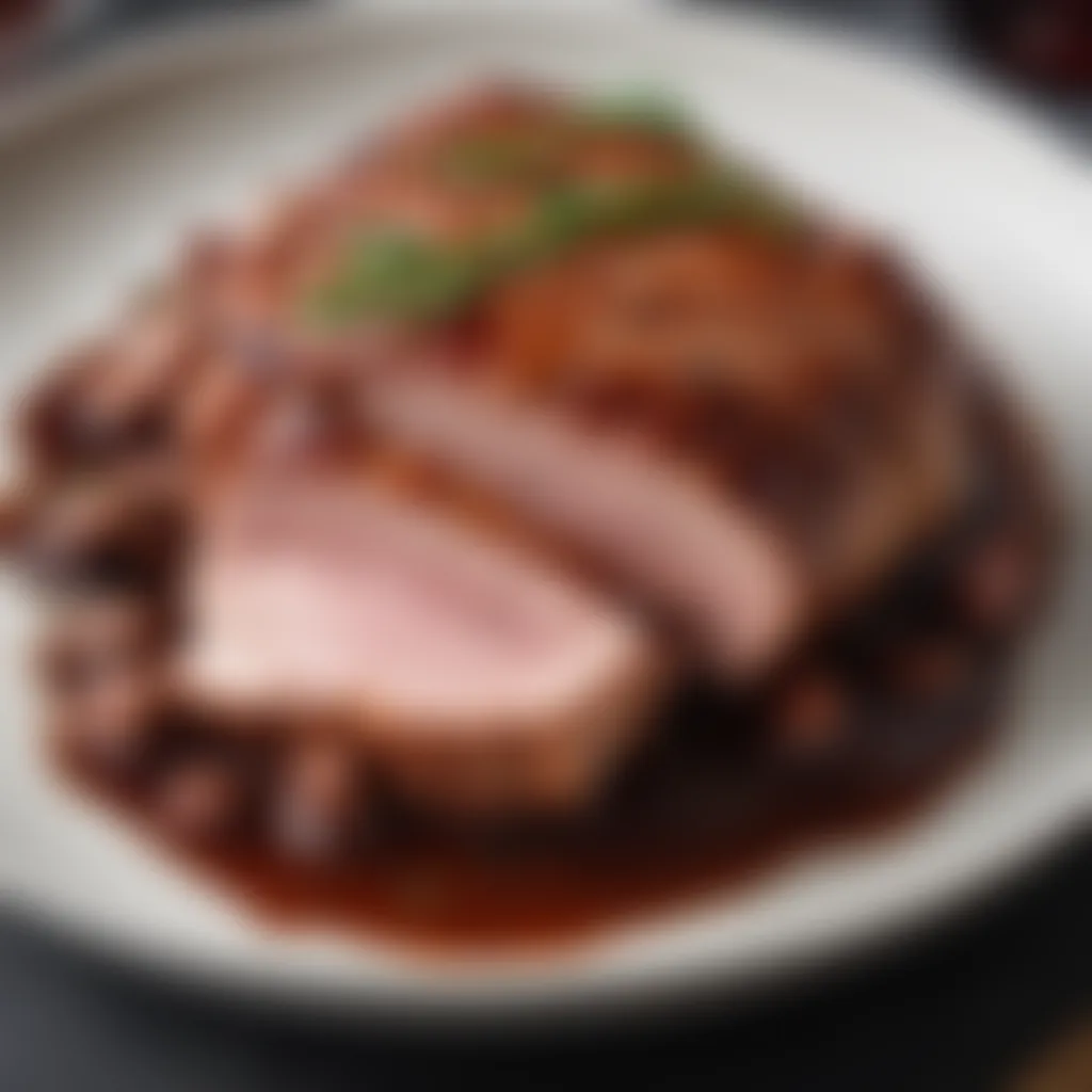 Pork in Red Wine Sauce Recipe - Searing Pork