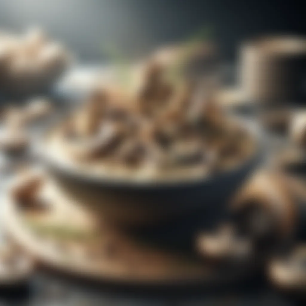 Garnished Mushroom Stroganoff Bowl Garnished Mushroom Stroganoff Bowl