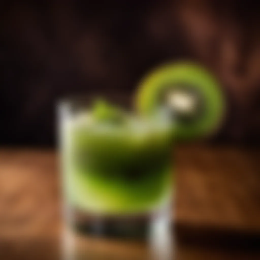 Innovative Kiwi-infused cocktail creation