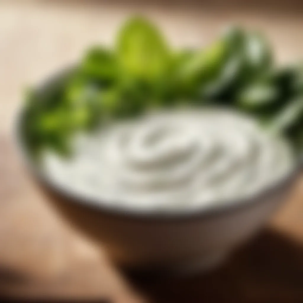 Creamy buttermilk ranch dressing in a bowl