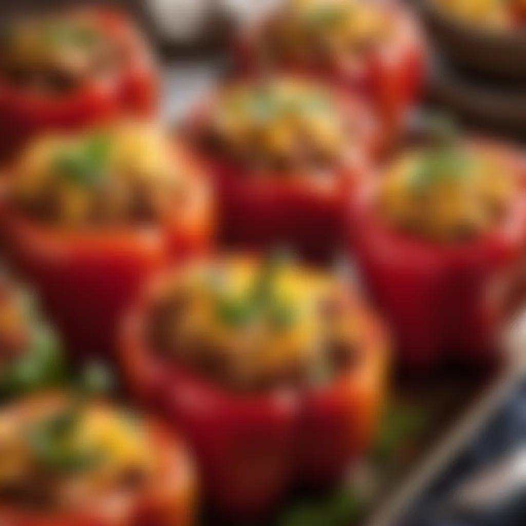 Turkey Mince Stuffed Peppers