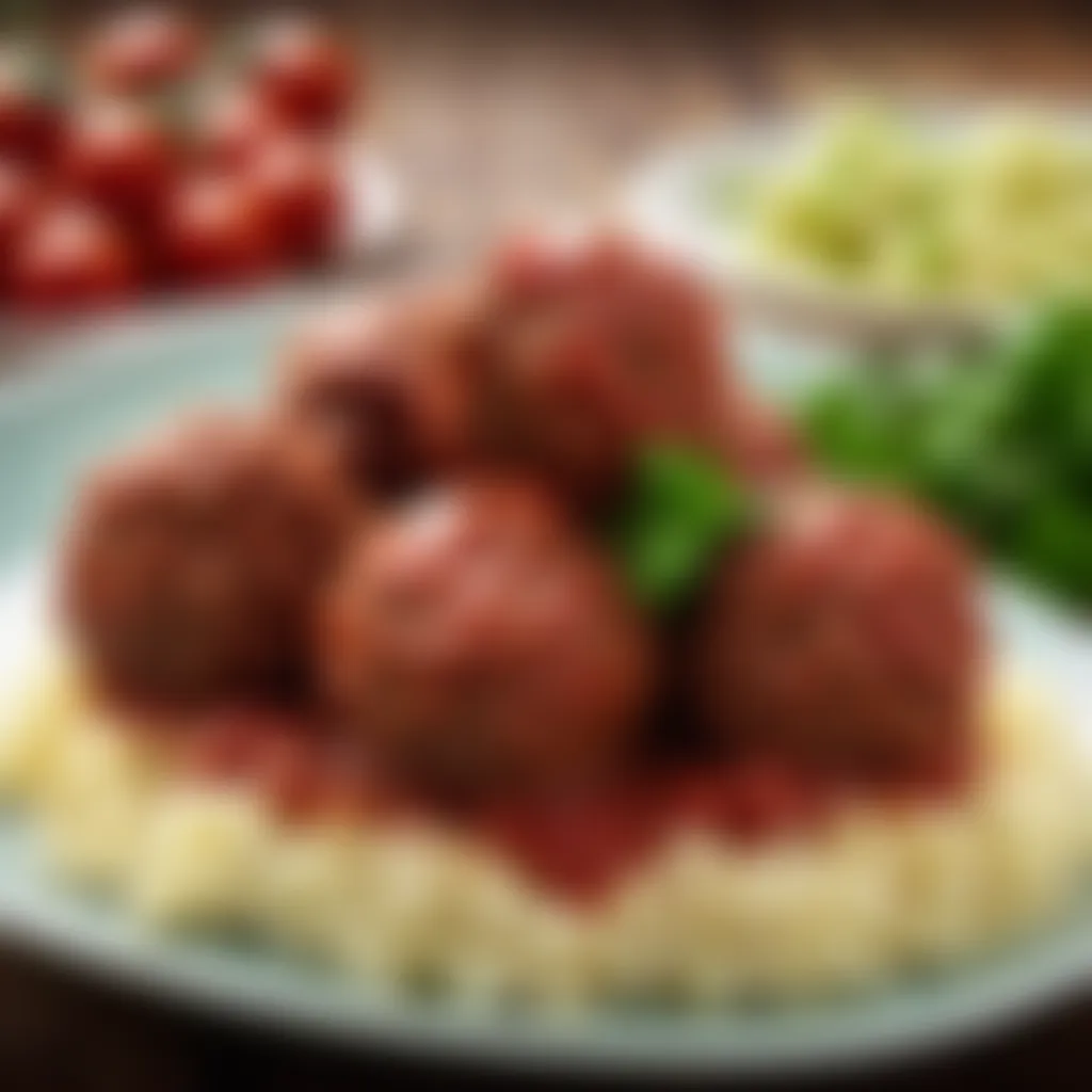 Delicious minced beef meatballs